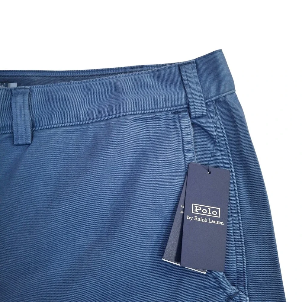Polo Ralph Lauren Salinger Chino Shorts Mens 42 Blue Straight Fit Cotton NEW